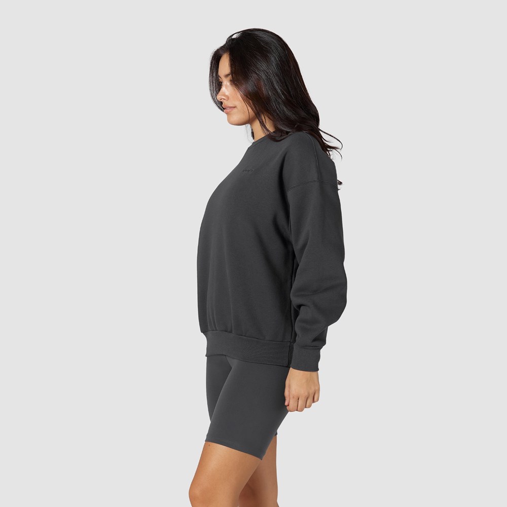 Lounge Underwear 365 Oversized Crew Neck Jumper Pebble | GVBYWQ-396