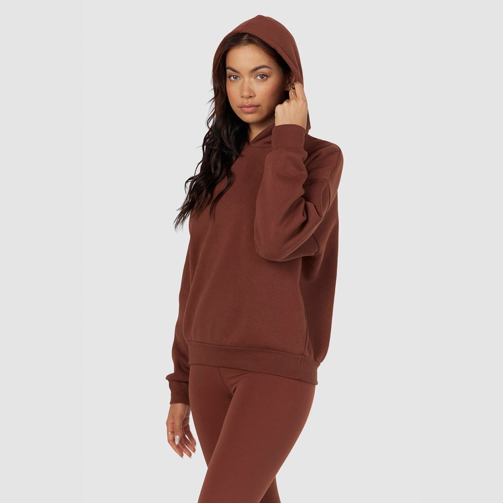 Lounge Underwear 365 Oversized Hoodie Chocolat | APIVWN-695