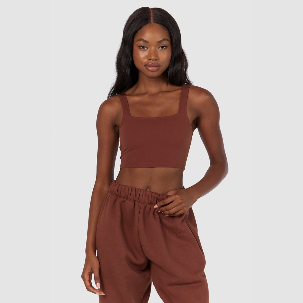 Lounge Underwear 365 Second Skin Tank Top Chocolat | KAGQDM-869