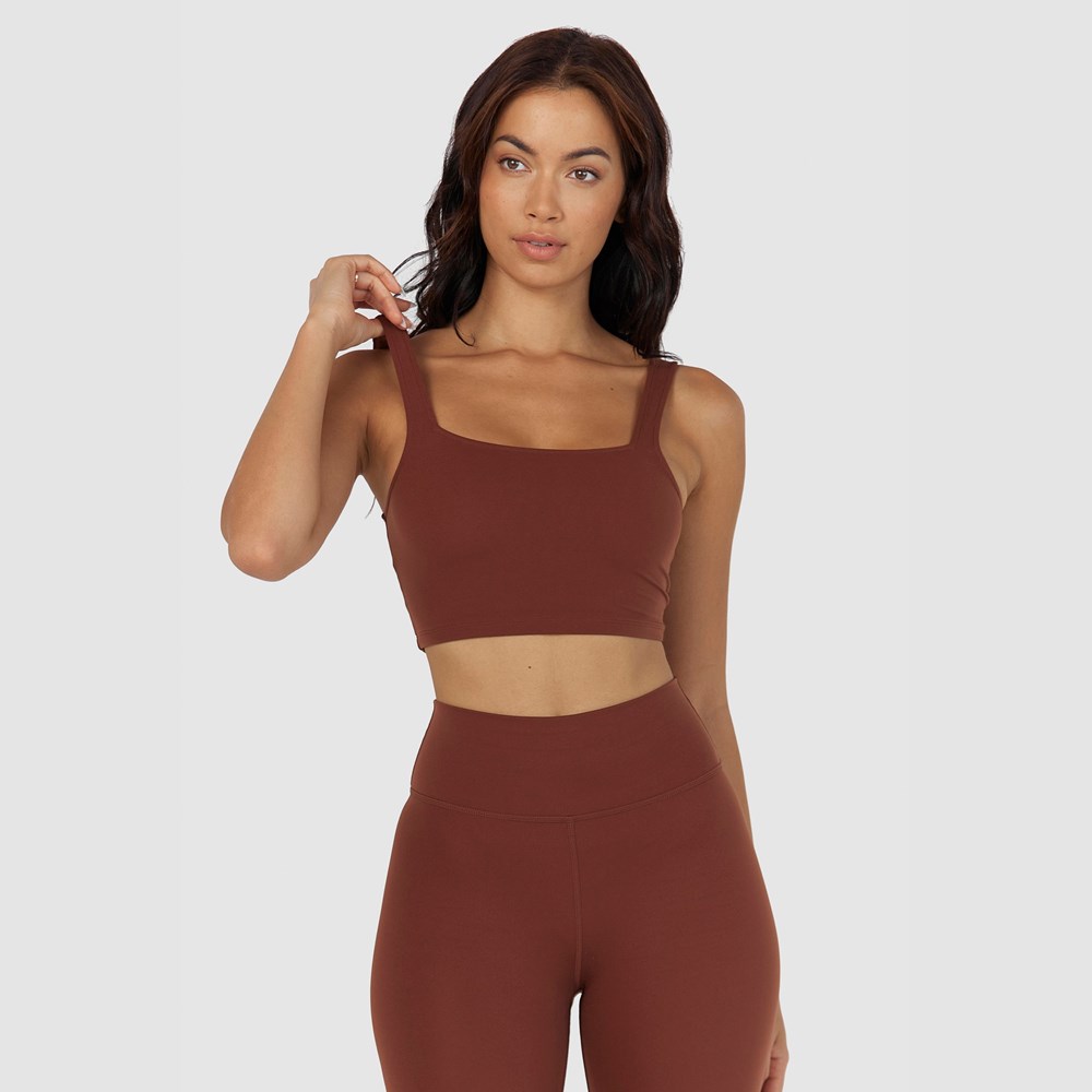 Lounge Underwear 365 Second Skin Tank Top Chocolat | KAGQDM-869