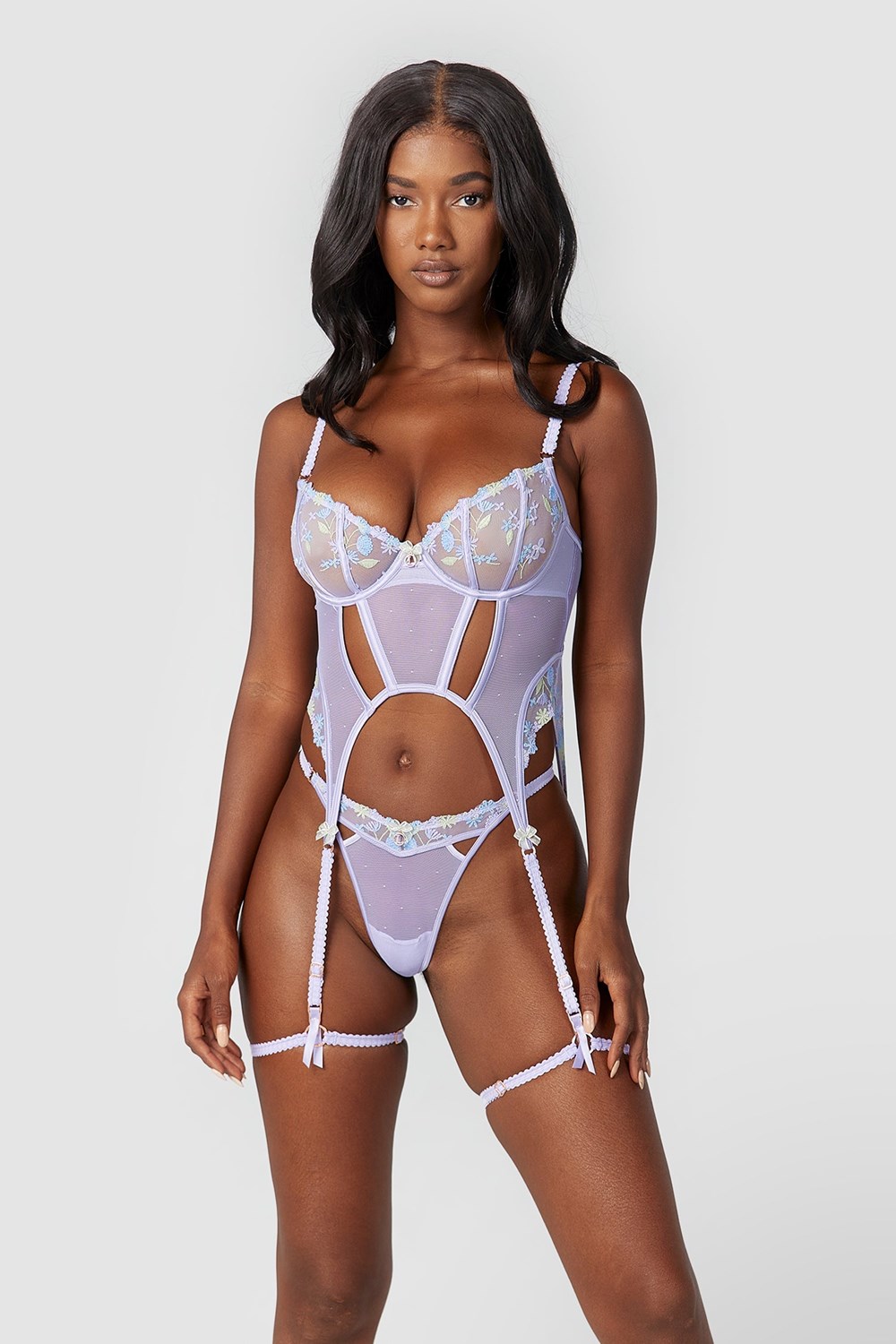 Lounge Underwear Amelia Intimates Set Lilac | MTKFSB-564