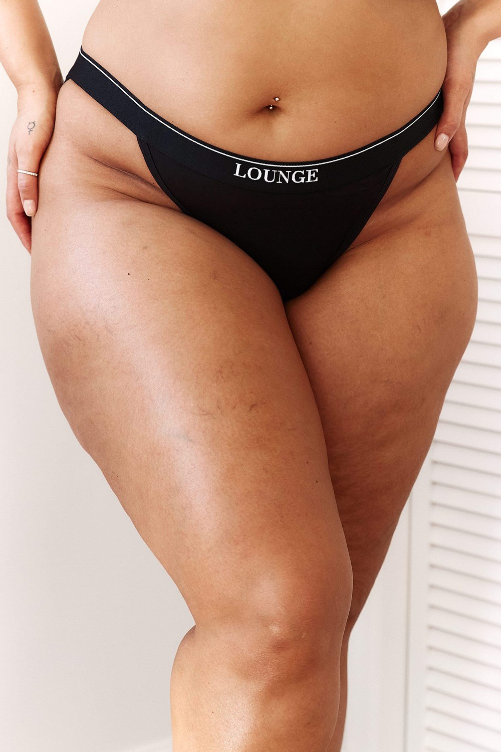 Lounge Underwear Bamboo Minimal Triangle Briefs Noir | SCWGMF-490