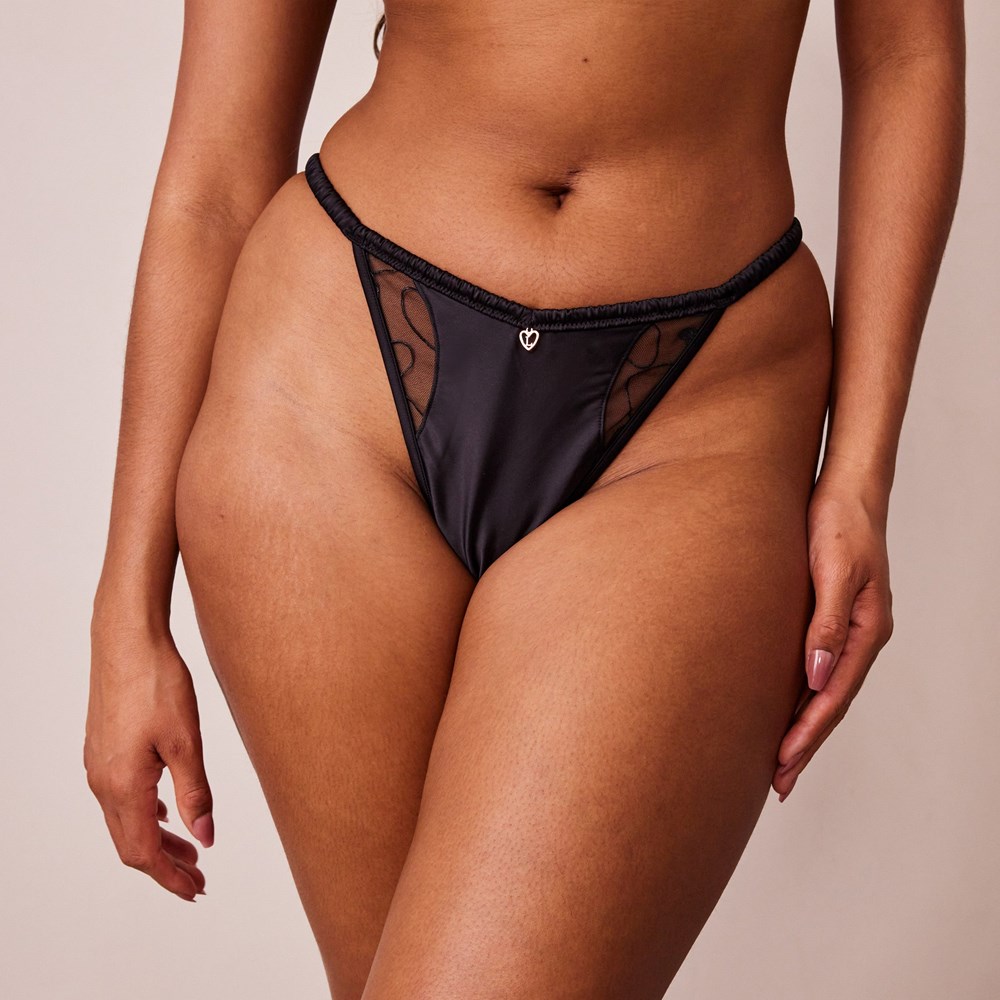 Lounge Underwear Cherish G-string Noir | NQZXOK-357