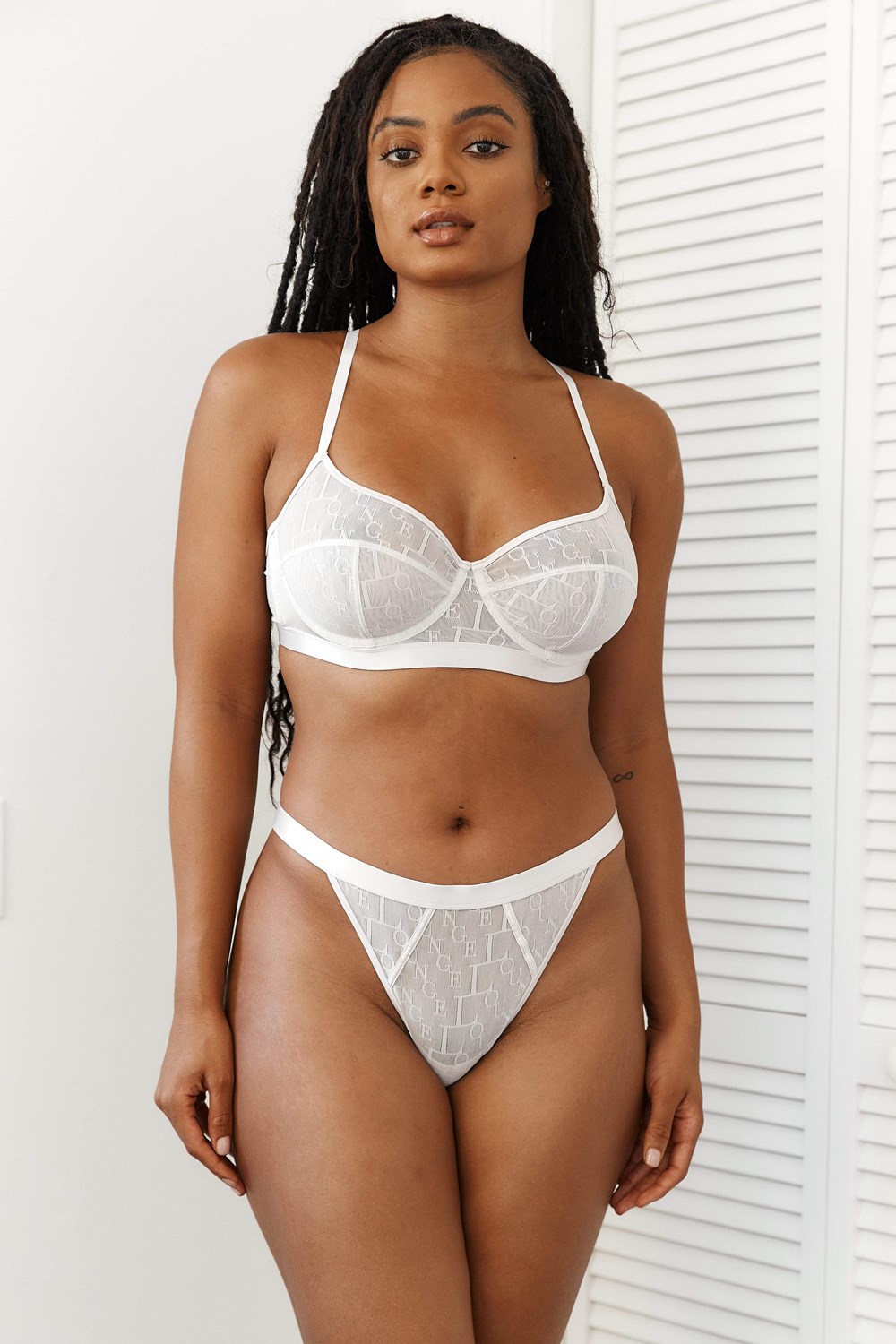 Lounge Underwear Chic Balcony Bra & Lanières Set Pearl | BJVUIH-468