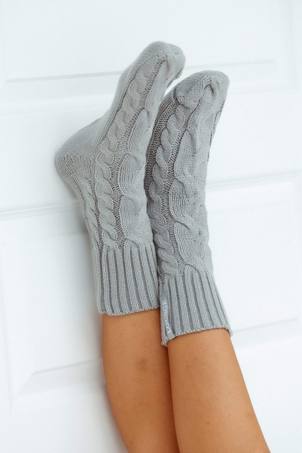 Lounge Underwear Cosy Tricoté Socks Grise | CPSVDT-618