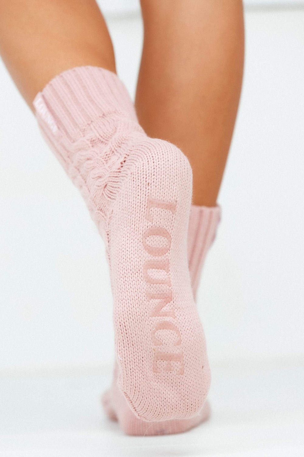 Lounge Underwear Cosy Tricoté Socks Rose | XKYZRO-508