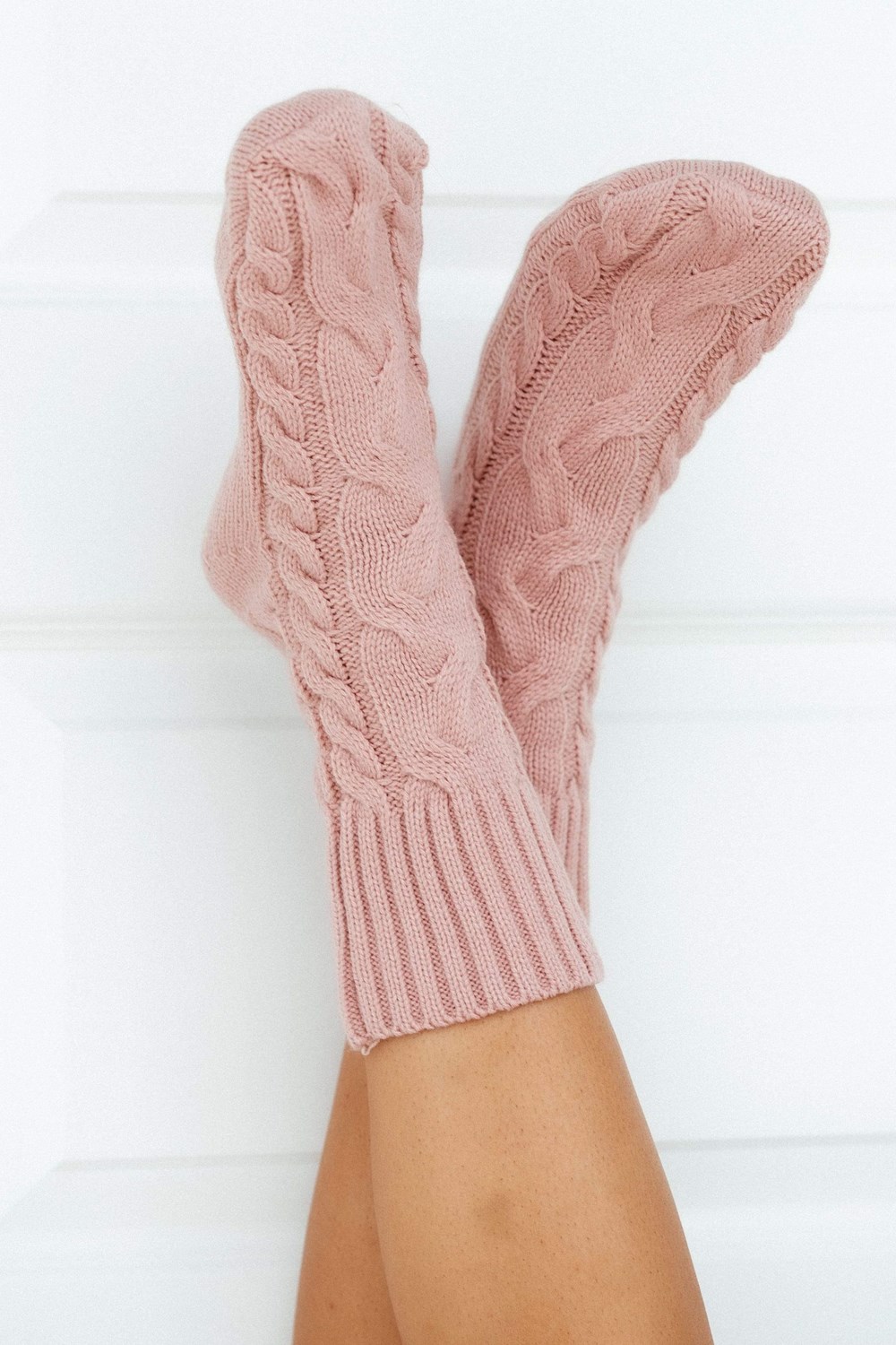 Lounge Underwear Cosy Tricoté Socks Rose | XKYZRO-508