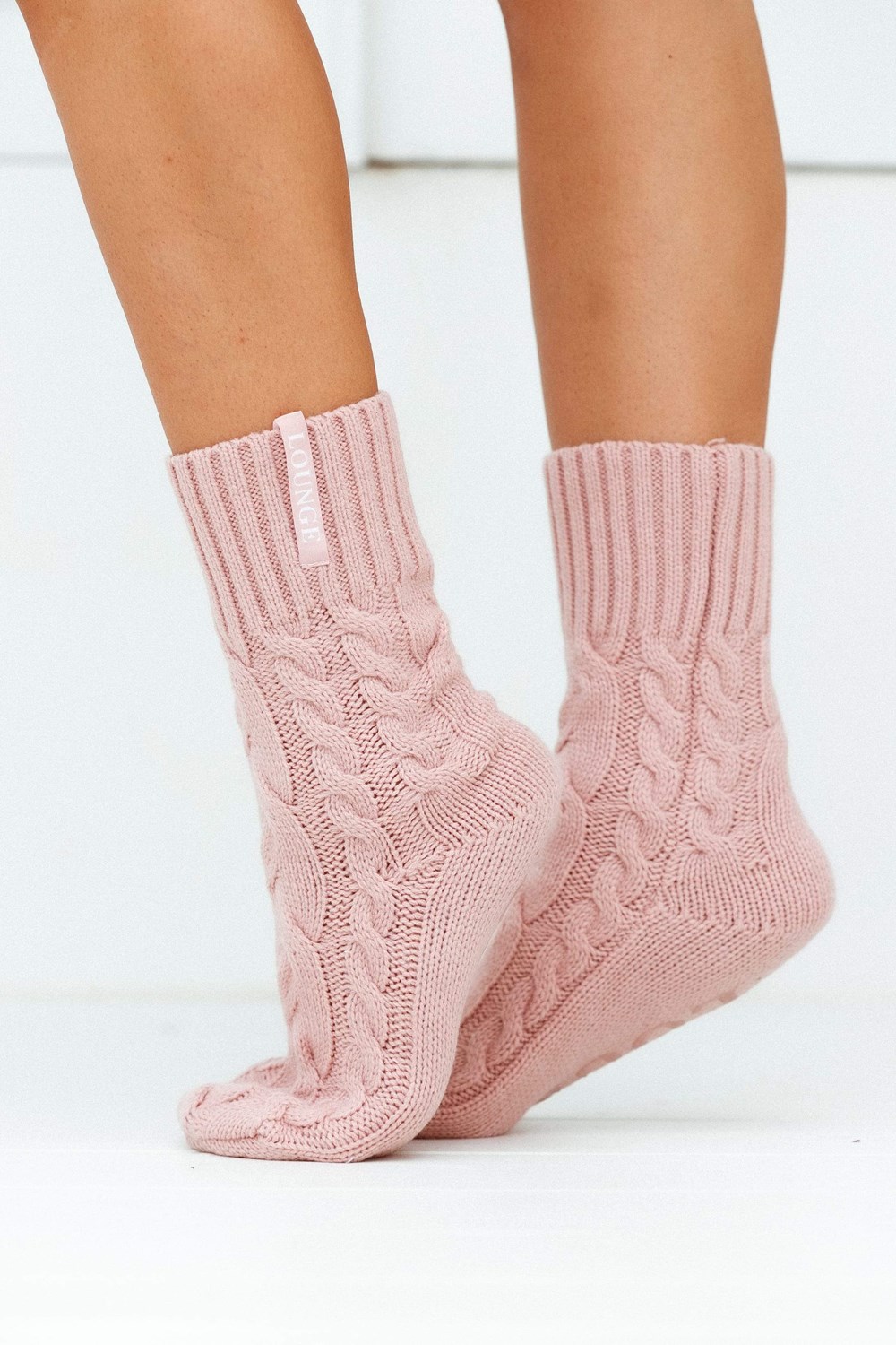 Lounge Underwear Cosy Tricoté Socks Rose | XKYZRO-508