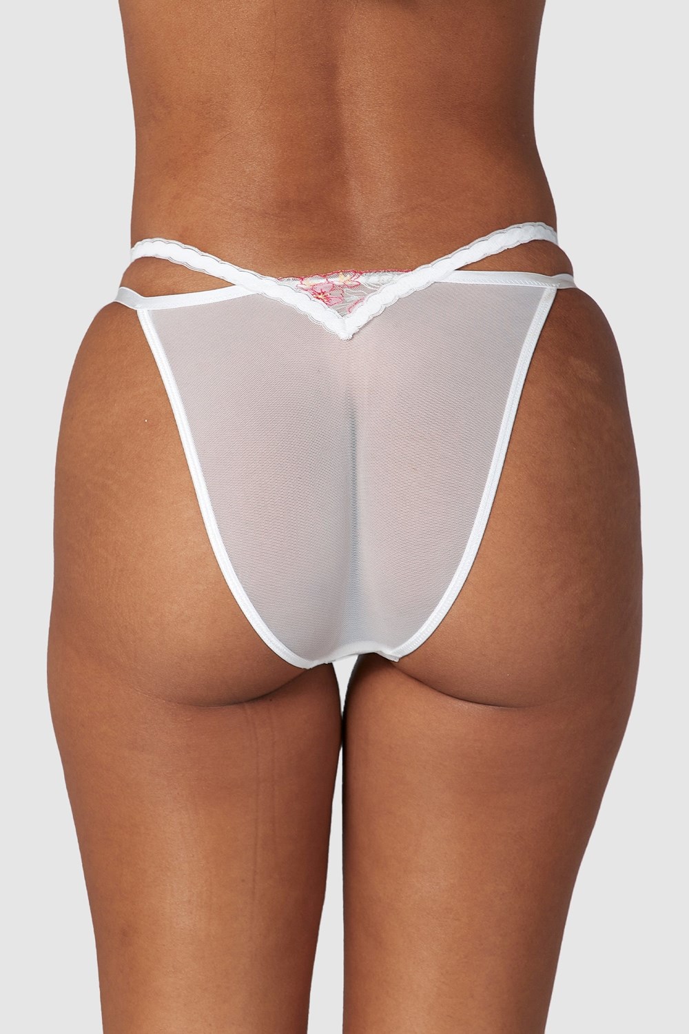 Lounge Underwear Ditsy Embroidered Briefs Blanche | AZJDBR-950