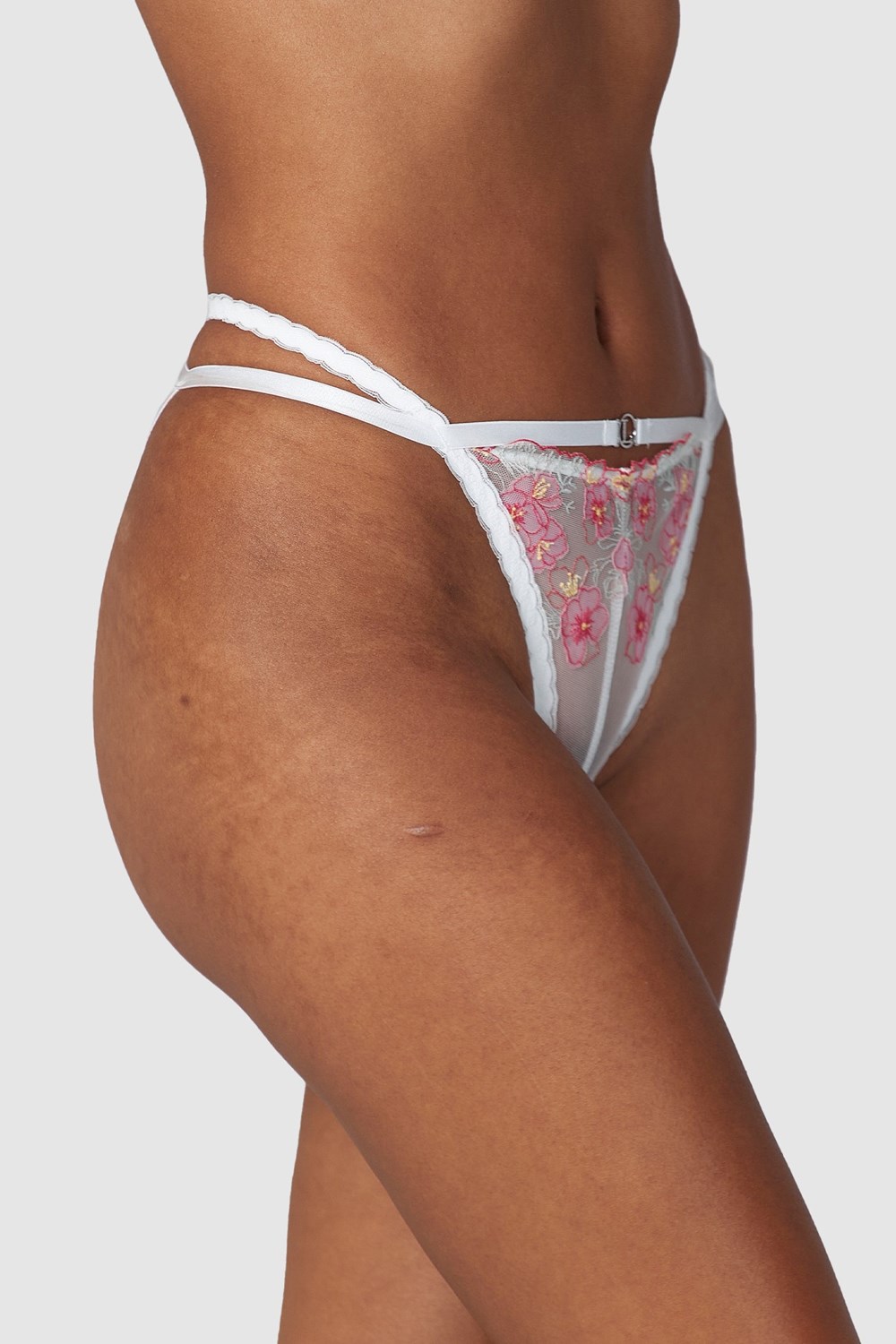 Lounge Underwear Ditsy Embroidered Briefs Blanche | AZJDBR-950