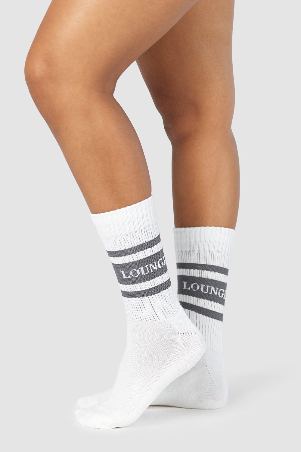 Lounge Underwear Essential Socks (Two Pack) Charcoal | PIUAKN-872