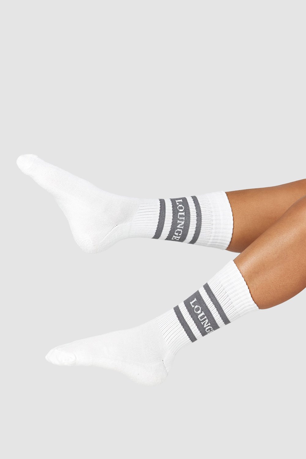 Lounge Underwear Essential Socks (Two Pack) Charcoal | PIUAKN-872