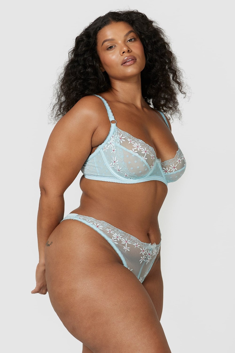 Lounge Underwear Flair Balcony Bra & Lanières/Briefs Set Bleu | FNITOD-130