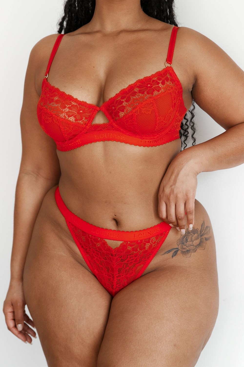 Lounge Underwear Flair Balcony Bra & Lanières/Briefs Set Rouge | UIYLRS-156