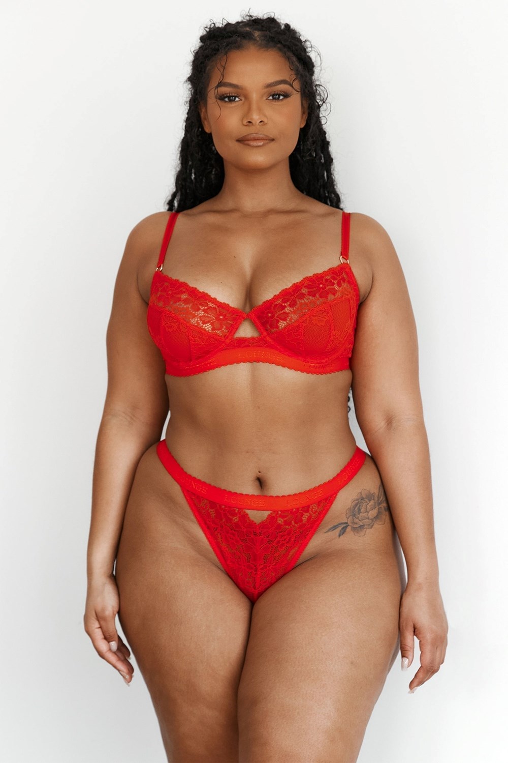 Lounge Underwear Flair Balcony Bra & Lanières/Briefs Set Rouge | UIYLRS-156