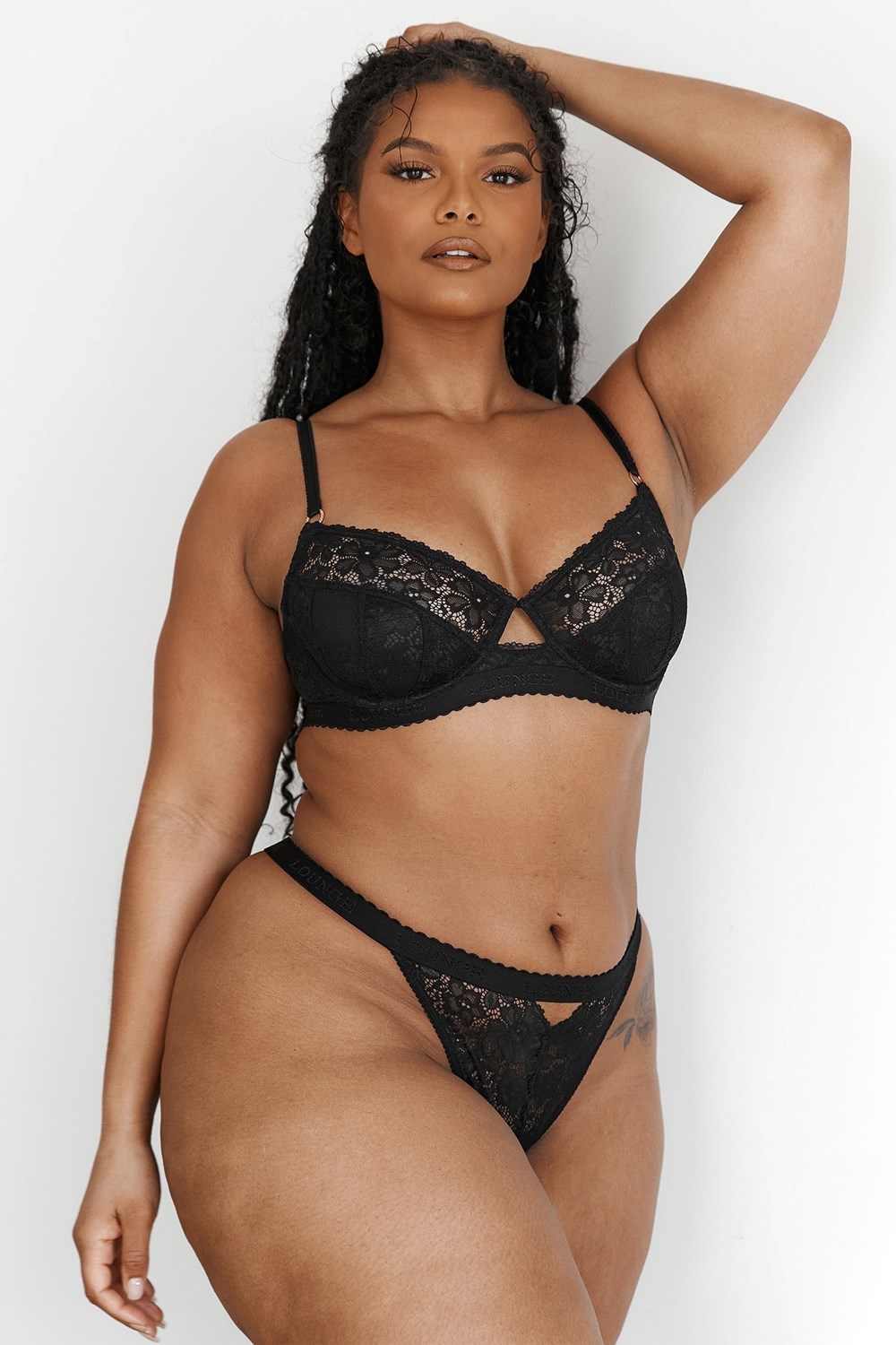 Lounge Underwear Flair Balcony Bra & Lanières/Briefs Set Noir | YDCXEW-045