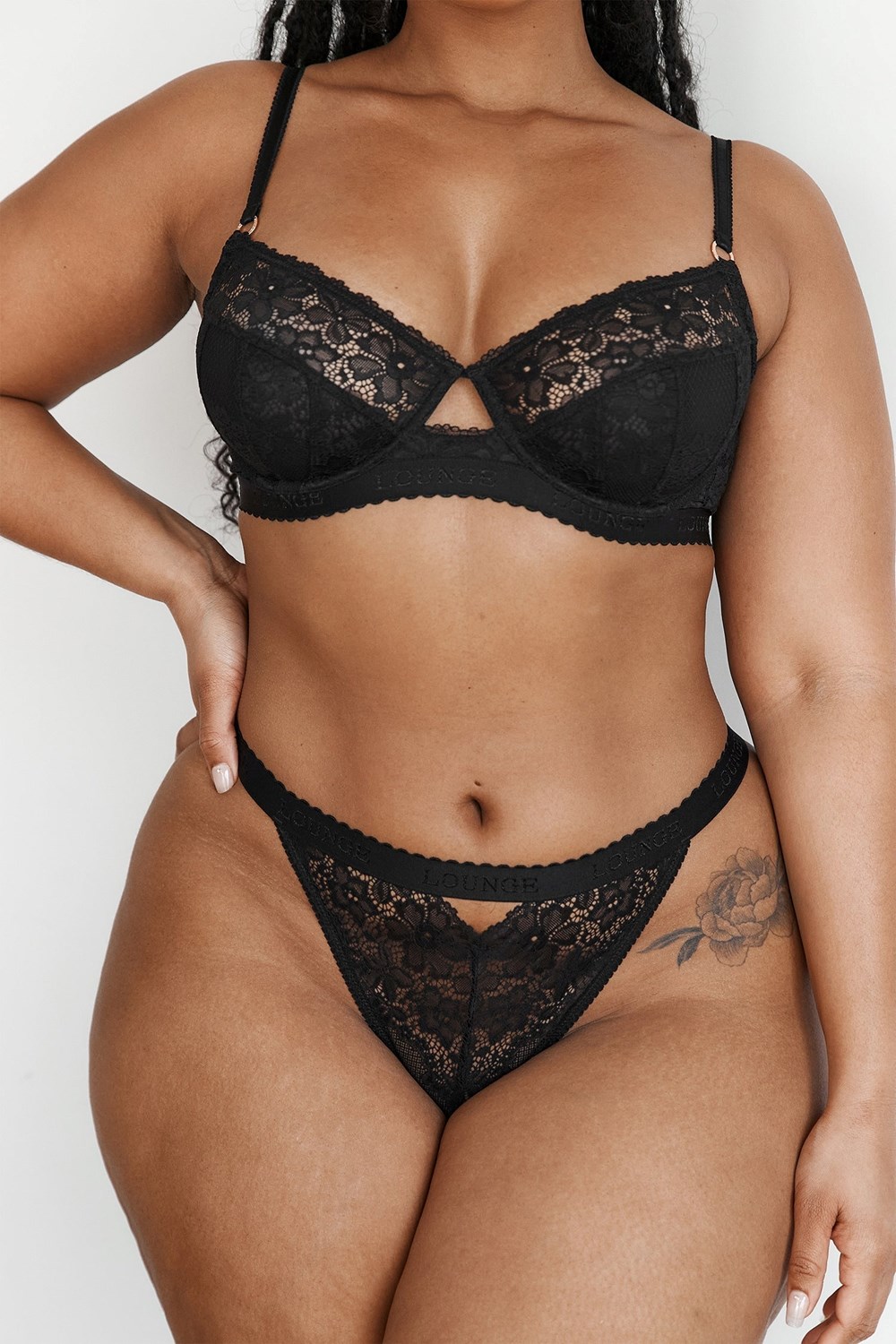 Lounge Underwear Flair Balcony Bra & Lanières/Briefs Set Noir | YDCXEW-045