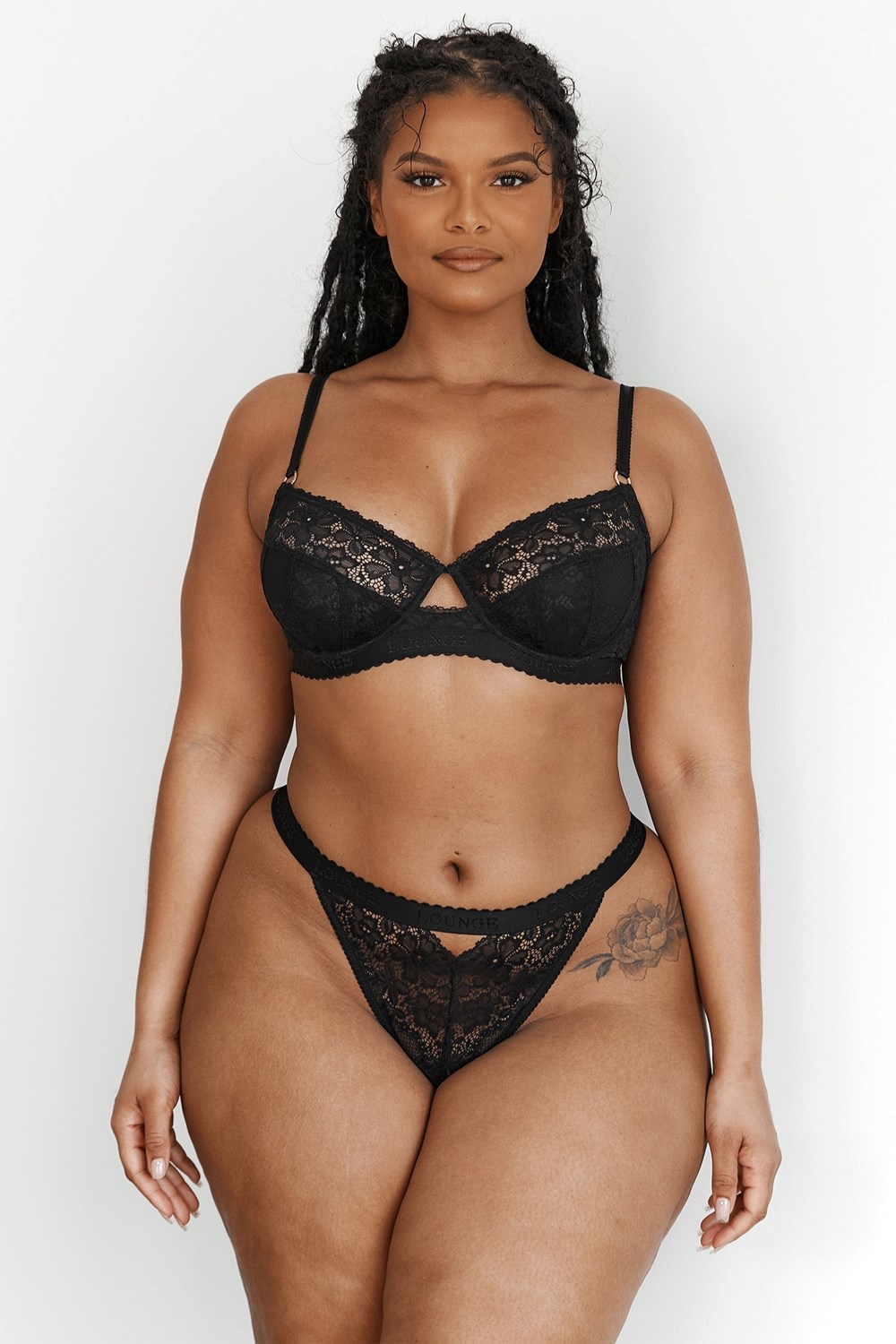 Lounge Underwear Flair Balcony Bra & Lanières/Briefs Set Noir | YDCXEW-045