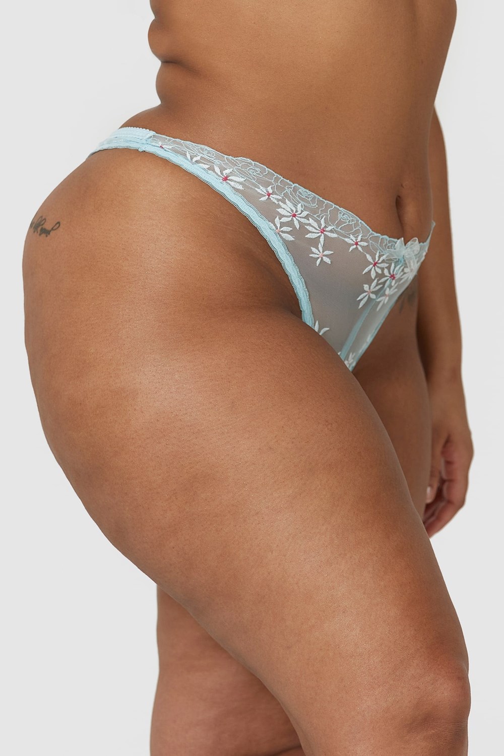 Lounge Underwear Fleur Lanières Bleu | QSXKWM-294