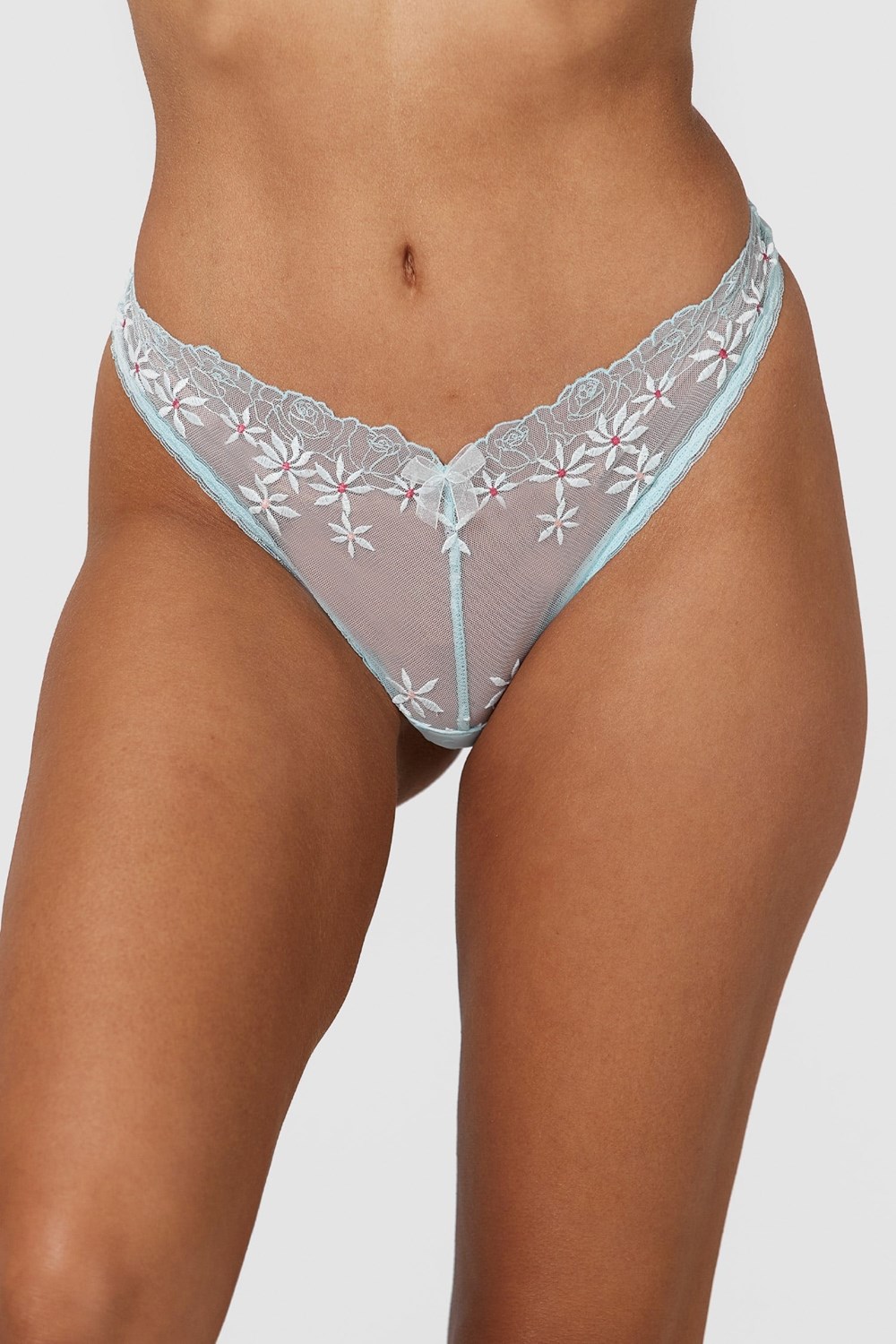 Lounge Underwear Fleur Lanières Bleu | QSXKWM-294