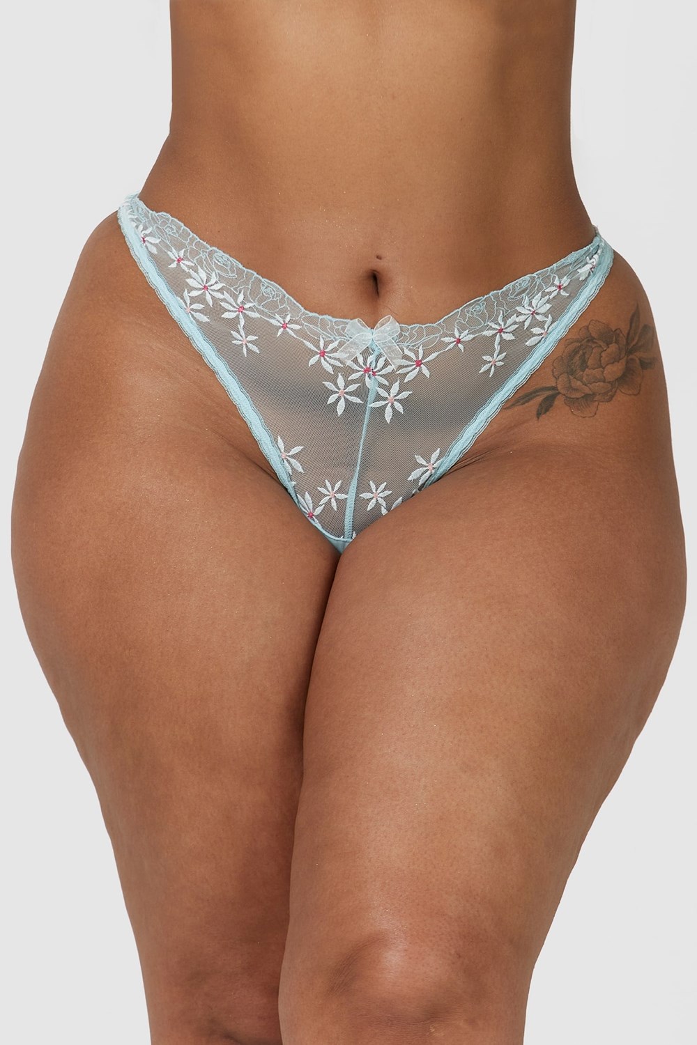 Lounge Underwear Fleur Lanières Bleu | QSXKWM-294