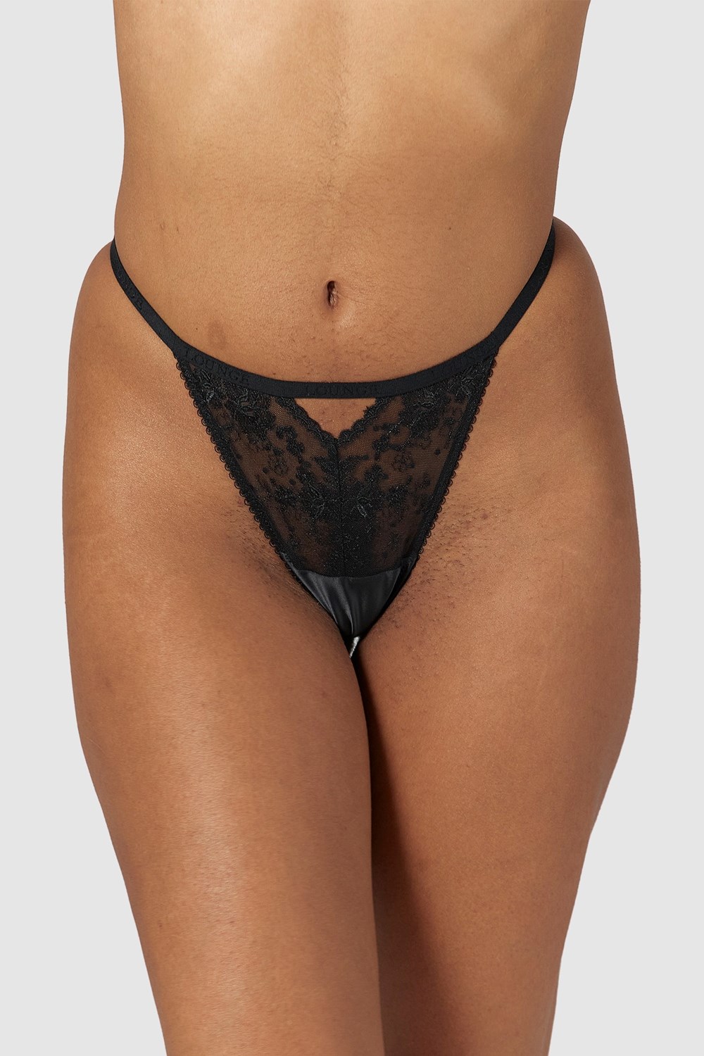 Lounge Underwear Flirt G-string Noir | CYNFOP-238