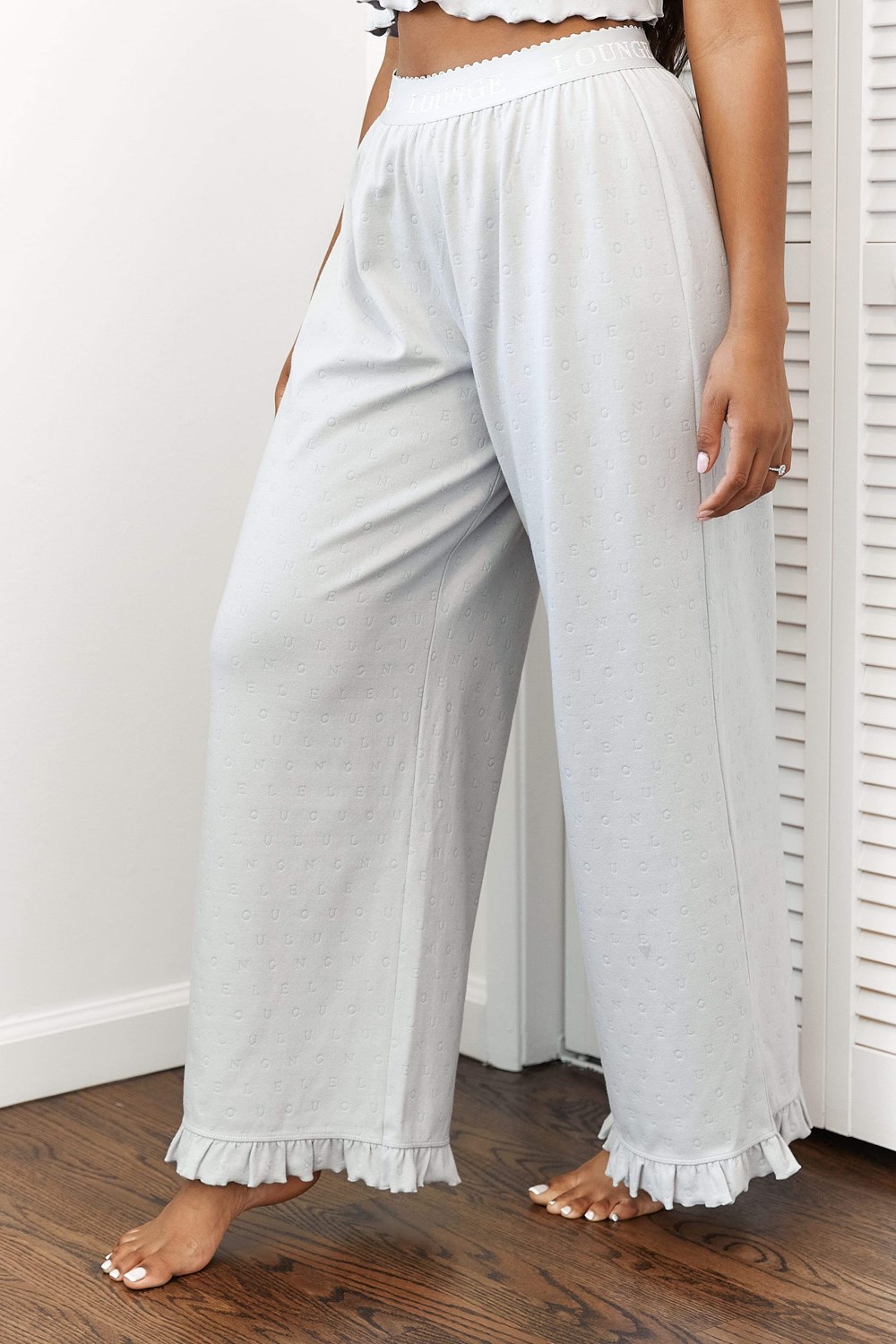 Lounge Underwear Frill Pajama Trousers Frost | PFQSDG-184