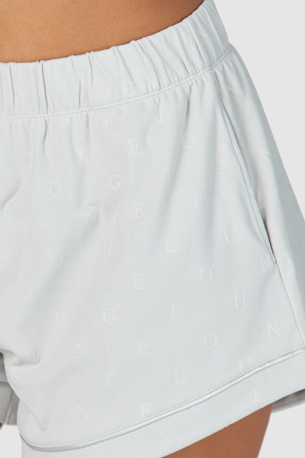 Lounge Underwear Luxury Embossed Pajama Shorts Frost | MVOAYN-192