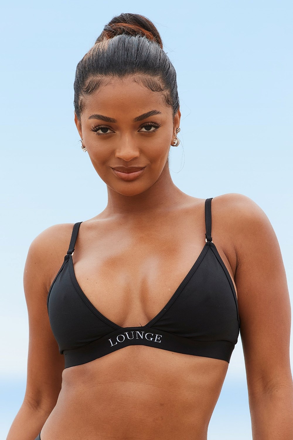 Lounge Underwear Miami Triangle Bikini Set Noir | BXCUMH-243