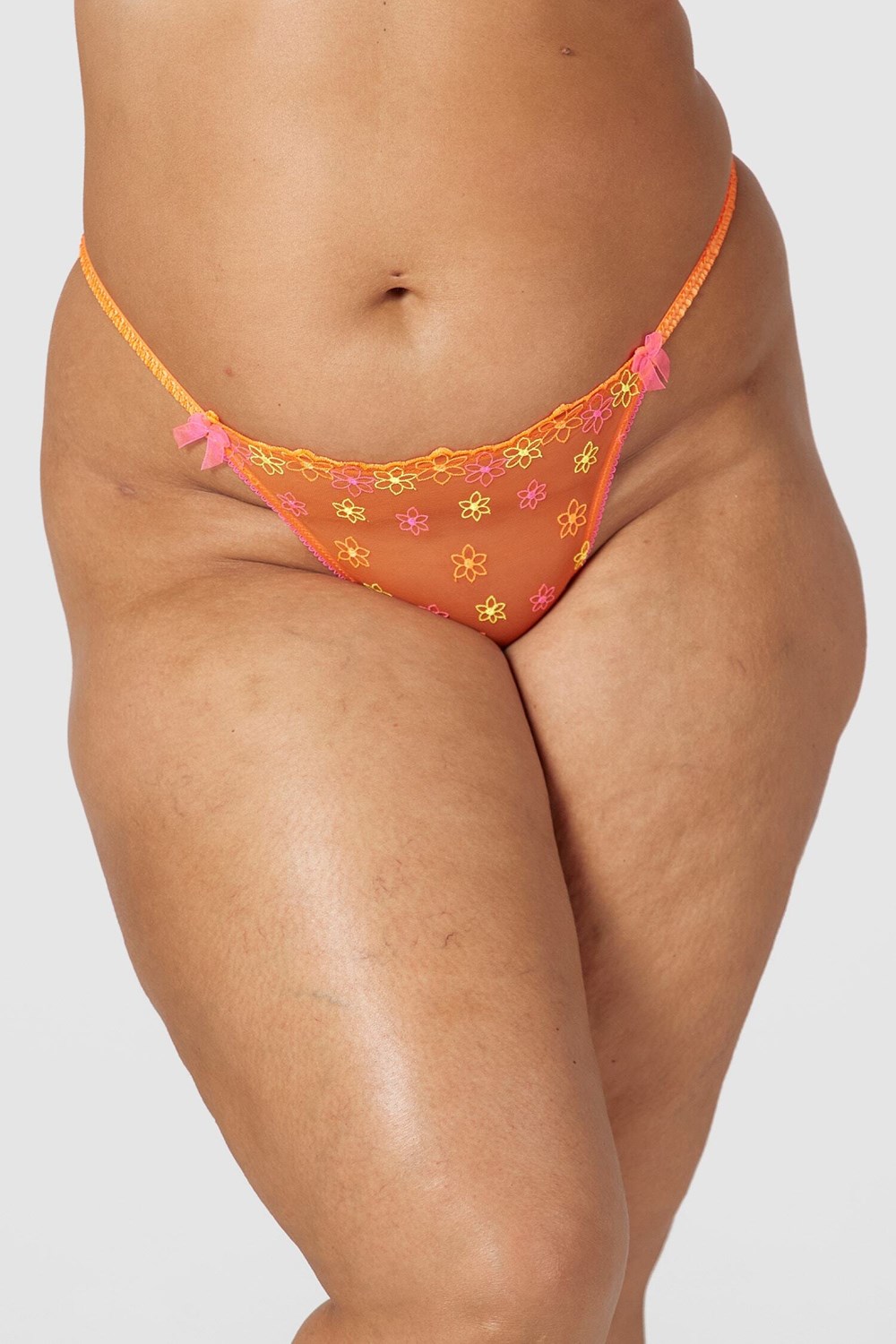 Lounge Underwear Neon G-string Orange | VFSOCH-689