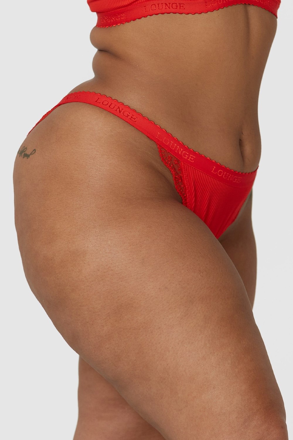 Lounge Underwear Nervuré Briefs Rouge | EAQGFX-918