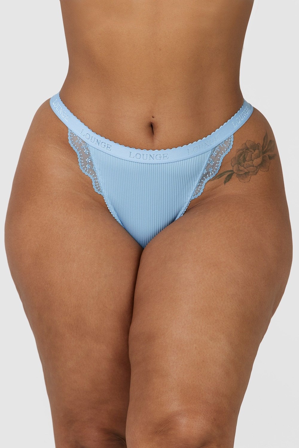 Lounge Underwear Nervuré Lanières Bleu | BGWADM-193