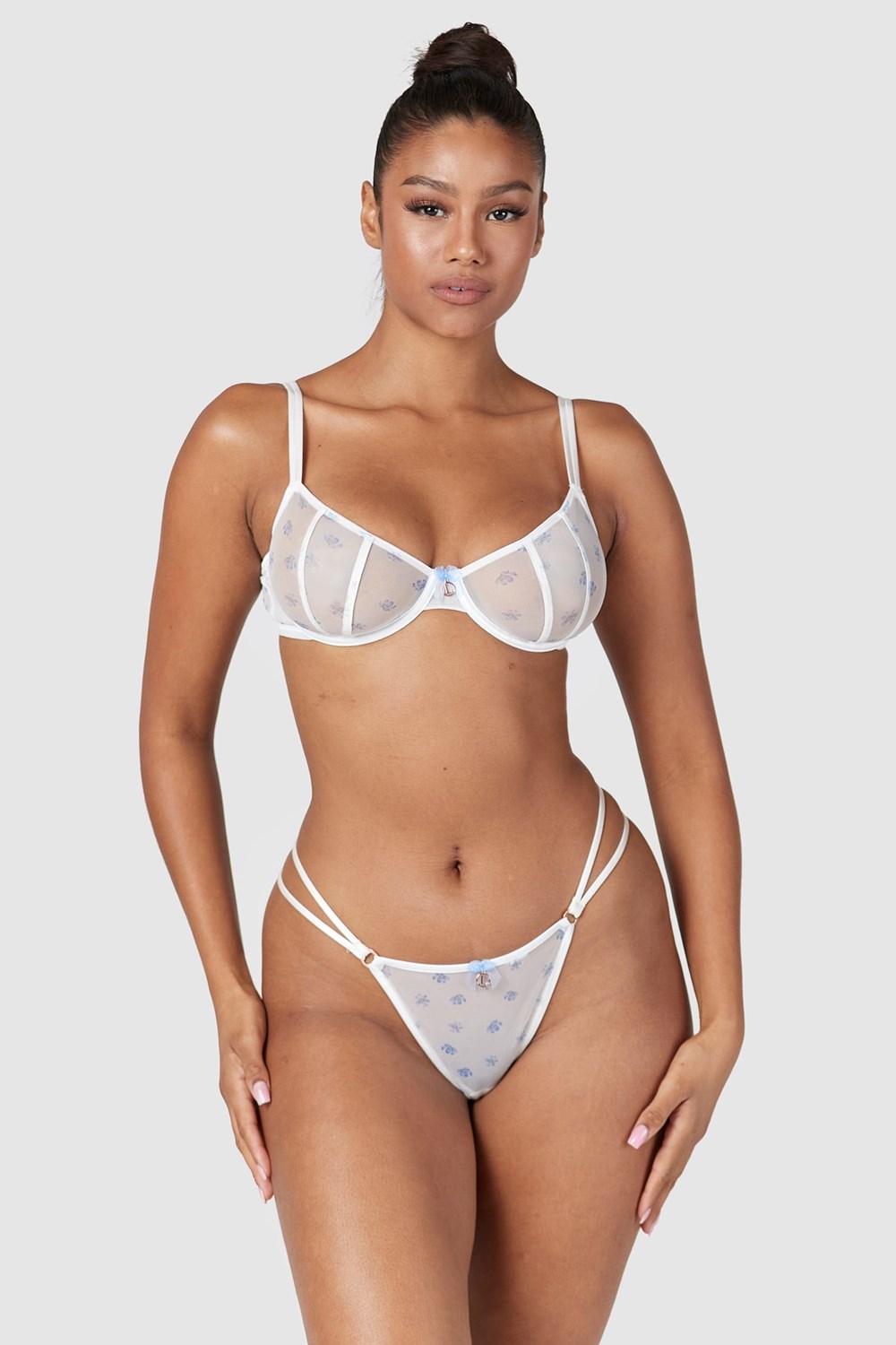 Lounge Underwear Perrie Intimates Set Blanche | VYZEPO-691