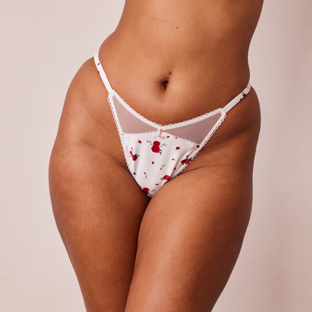 Lounge Underwear Rose Lanières Blanche | PHVGOJ-187