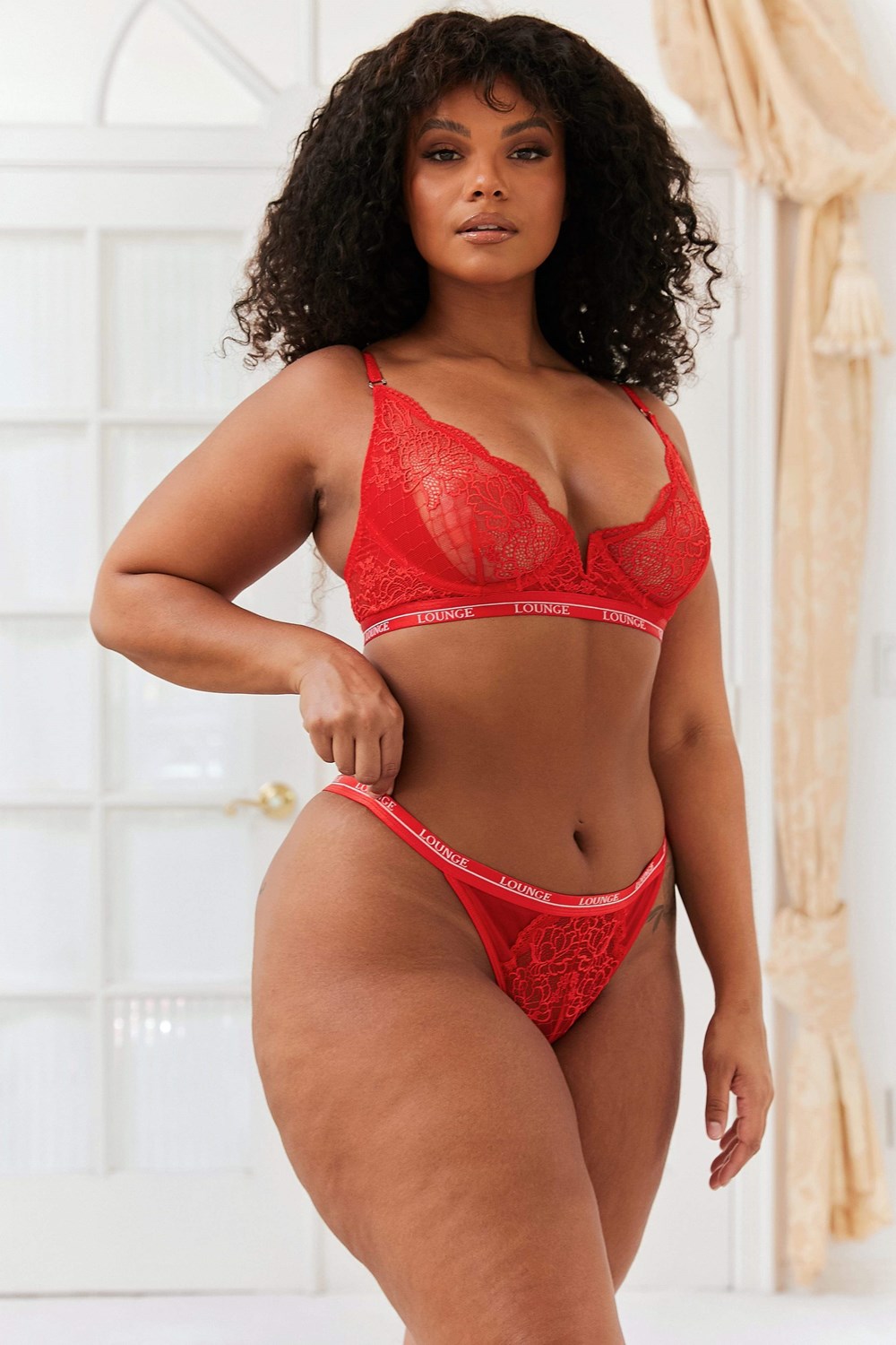 Lounge Underwear Royal Balcony Bra & Lanières Set Rouge | NVZMIX-813