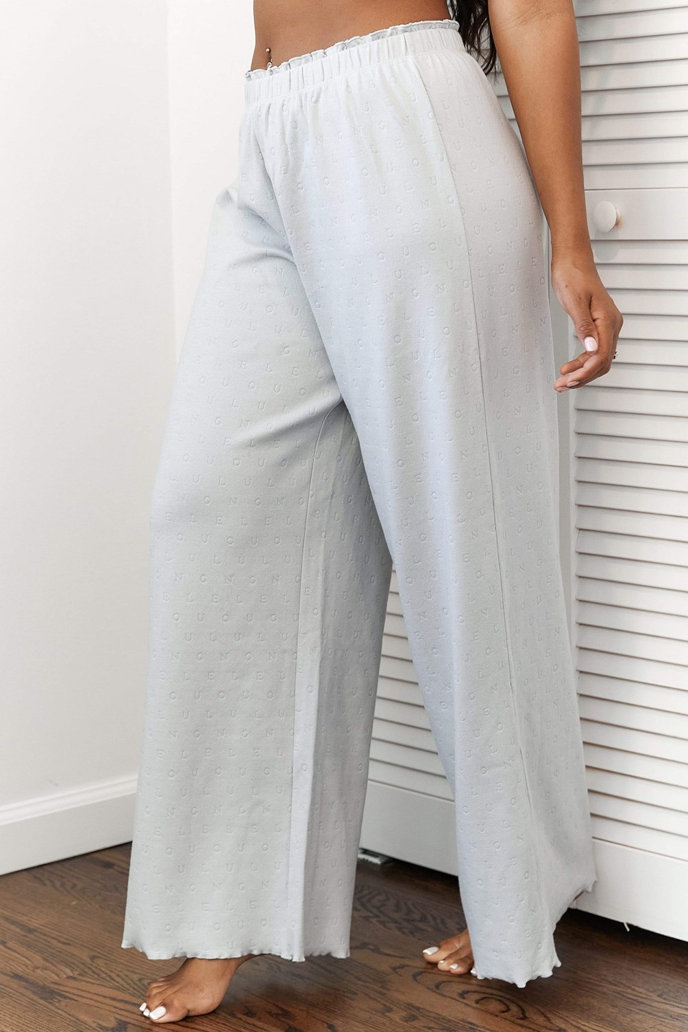 Lounge Underwear Ruffle Pajama Trousers Frost | FGNLCV-580