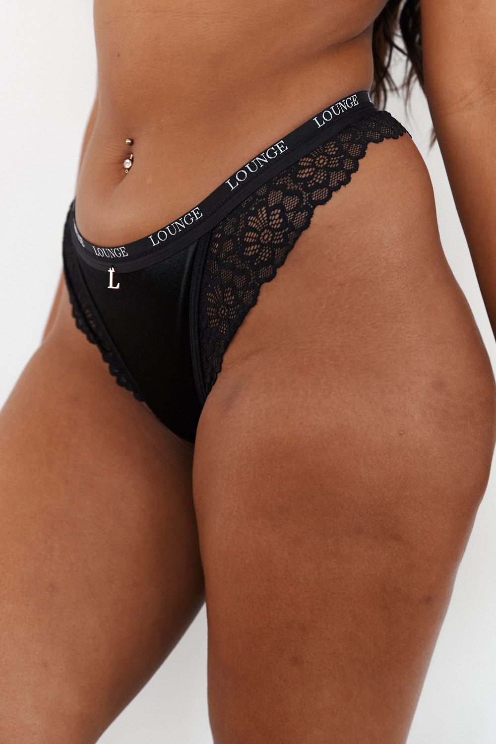 Lounge Underwear Silk Lanières Noir | YWVNKF-938