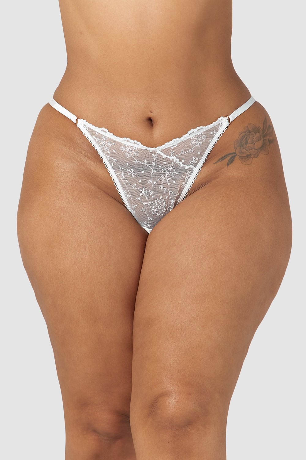 Lounge Underwear Slinky Open Back Briefs Blanche | IXTSJV-540