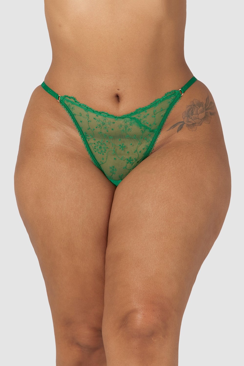 Lounge Underwear Slinky Open Back Briefs Emerald | VMRGYZ-807