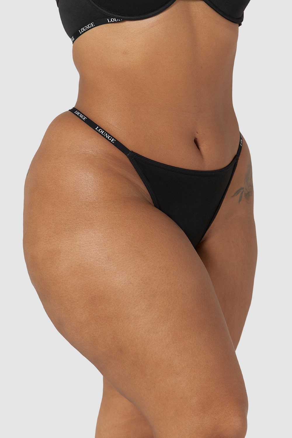 Lounge Underwear Smooth Classiche Lanières Noir | WIEOUP-530