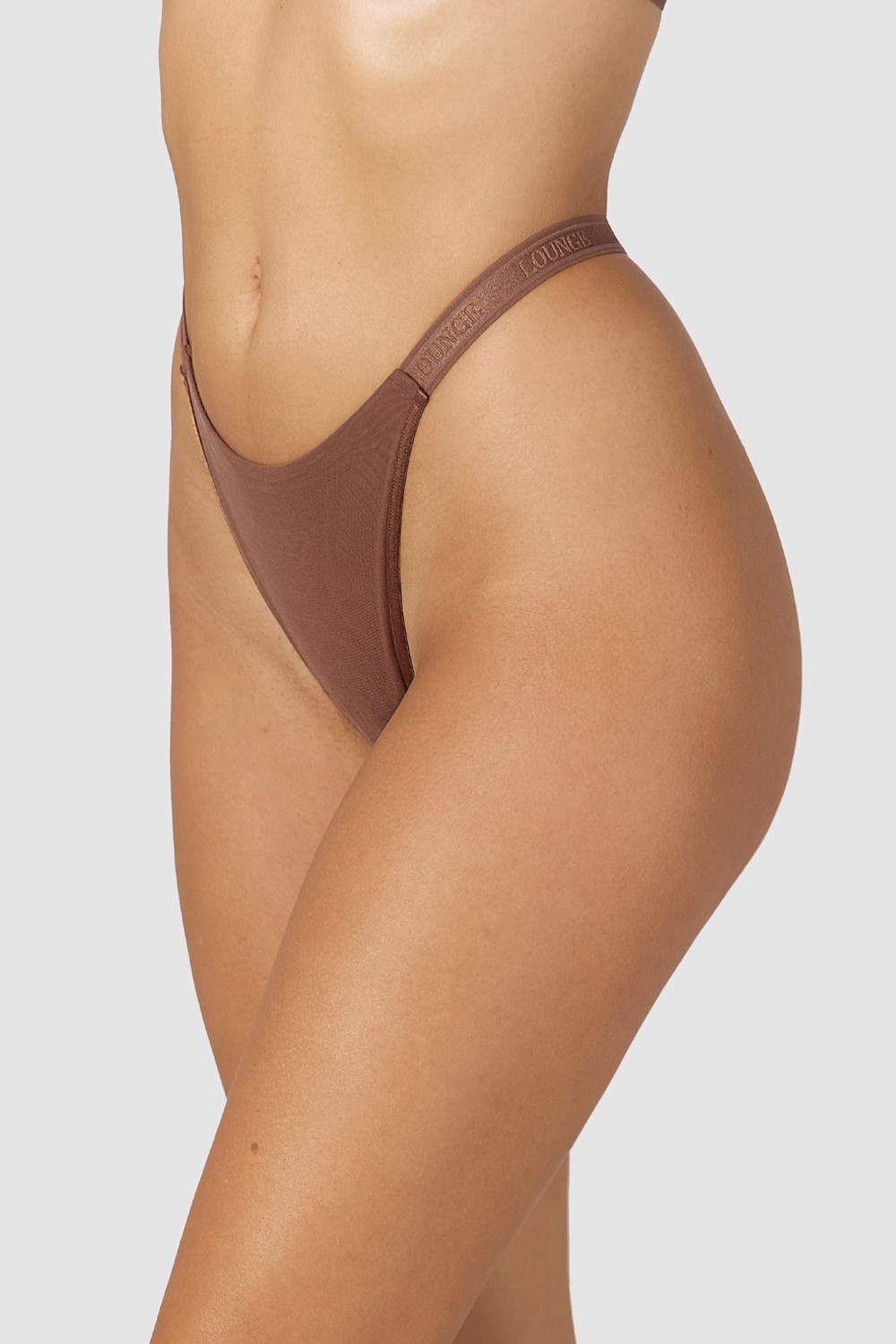 Lounge Underwear Smooth Mesh Lanières Chestnut | GRBAHU-238