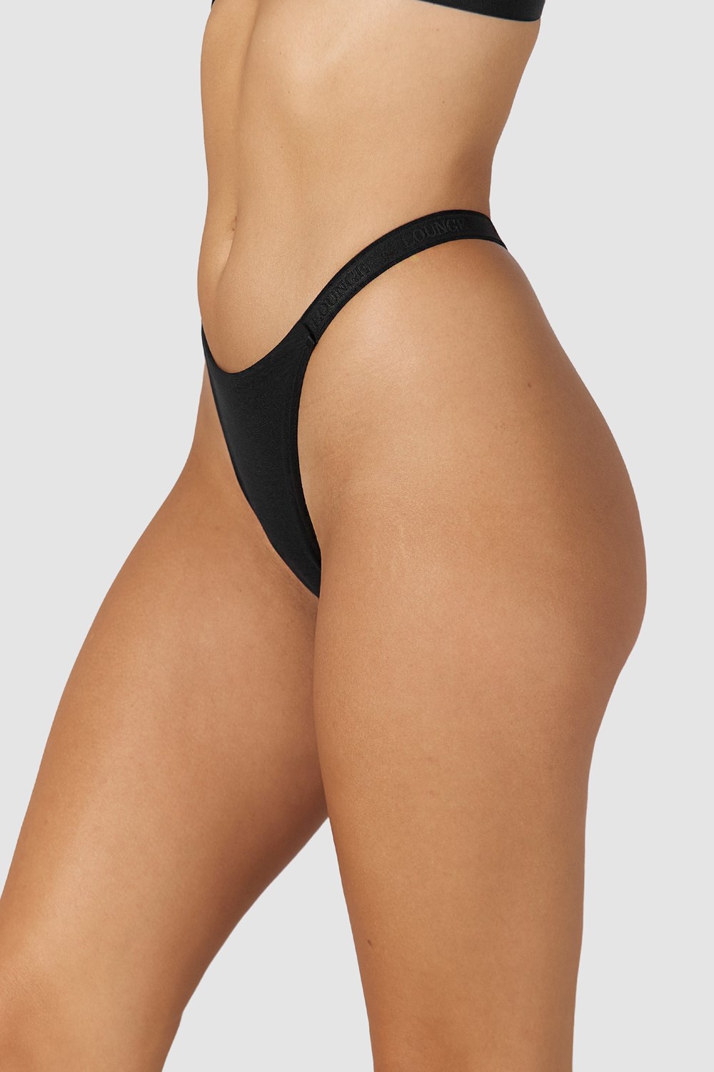 Lounge Underwear Smooth Mesh Lanières Noir | IKGBTE-983