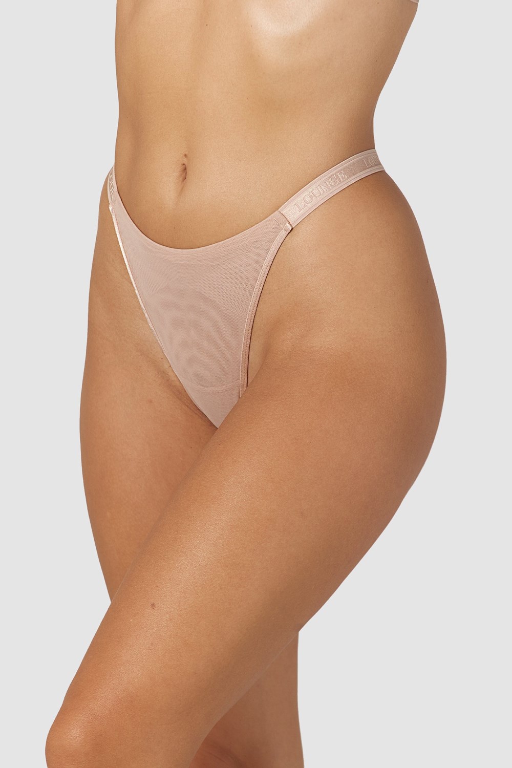 Lounge Underwear Smooth Mesh Lanières Taupe | CUBEPO-532