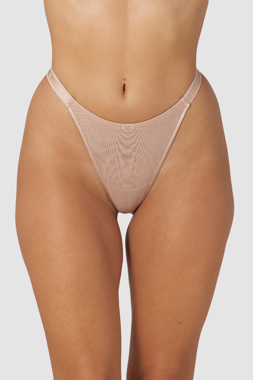 Lounge Underwear Smooth Mesh Lanières Taupe | CUBEPO-532