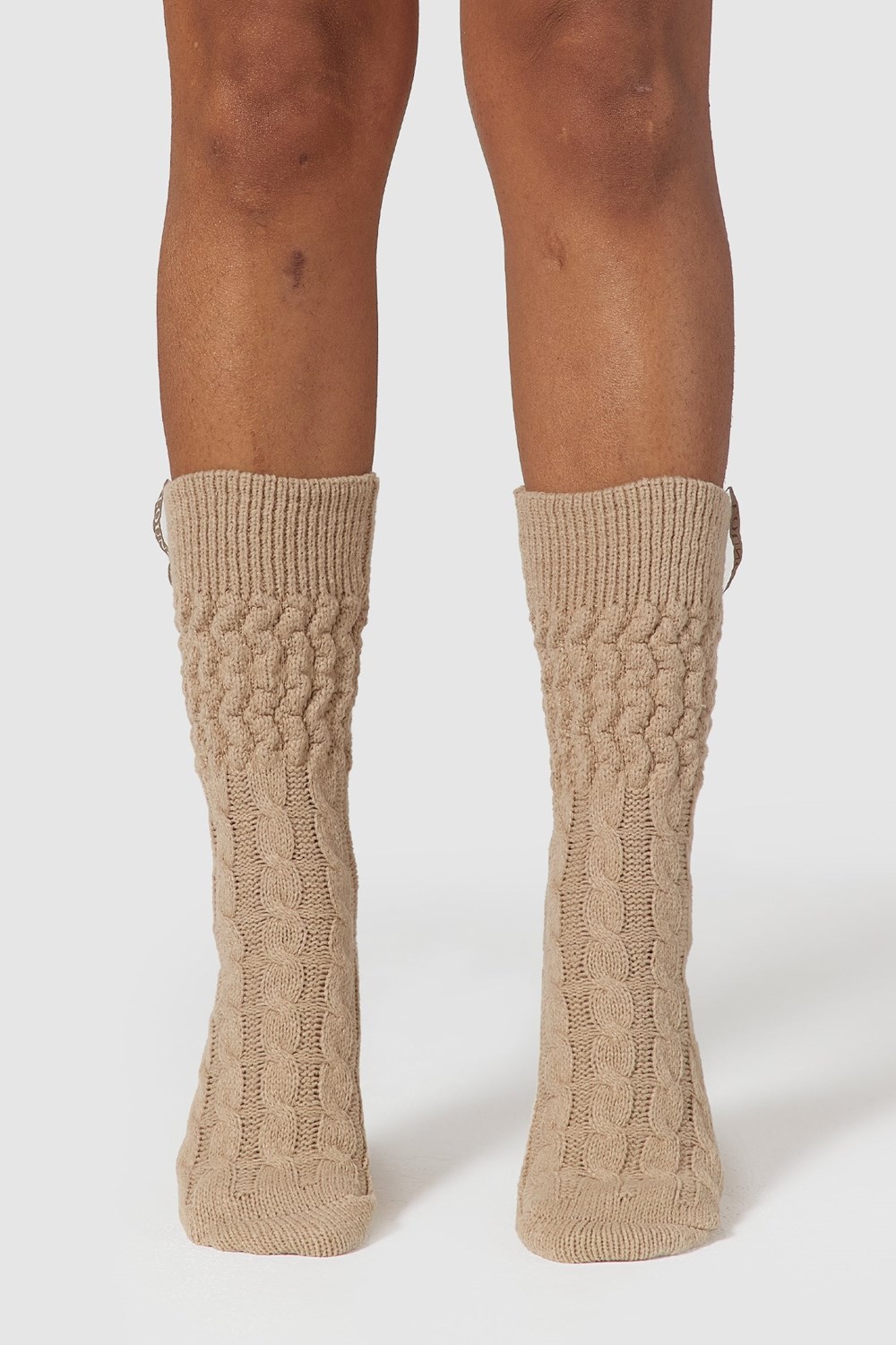 Lounge Underwear Snug Tricoté Socks Mink | UHZBCS-184