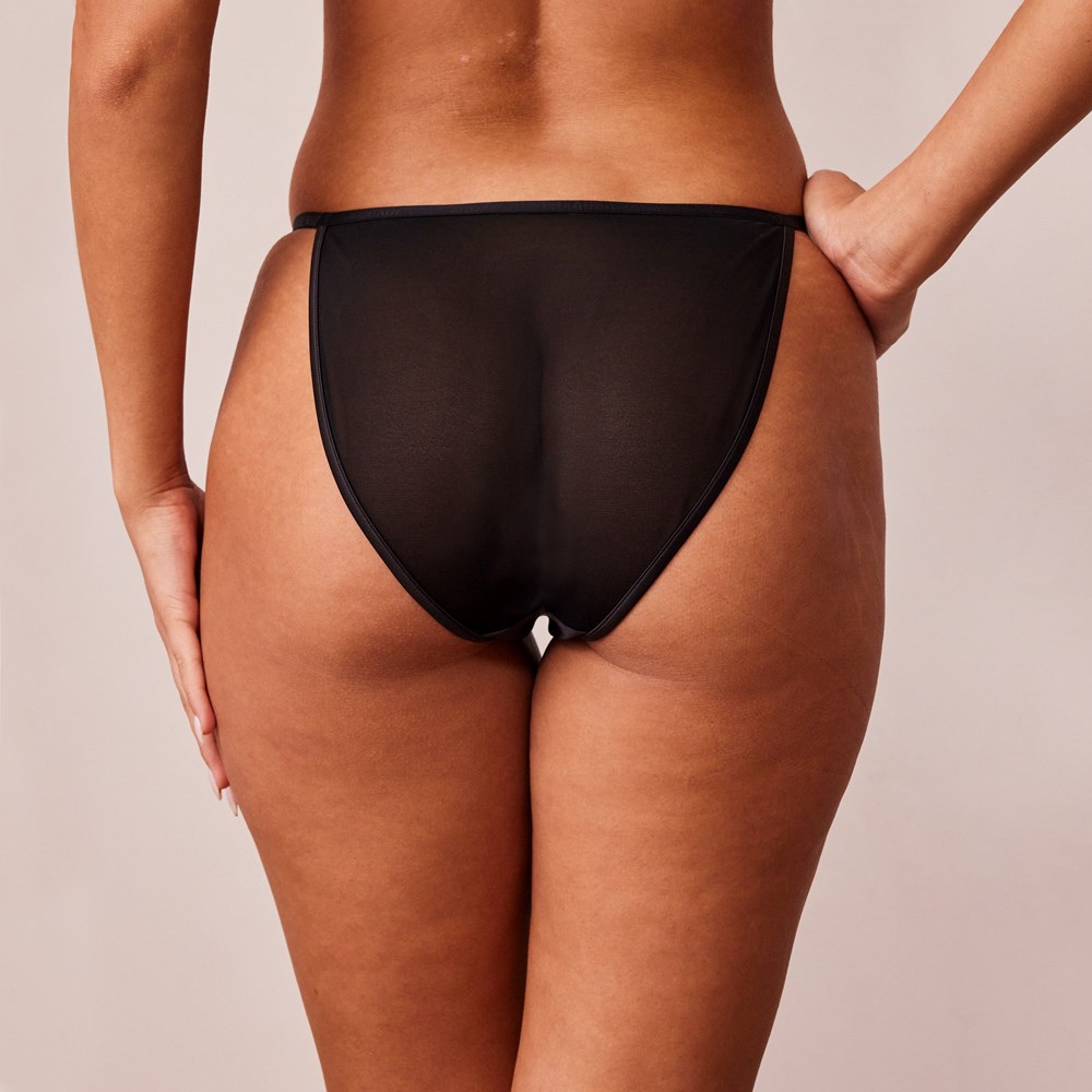 Lounge Underwear Soft Satin Briefs Noir | BFCZPV-069