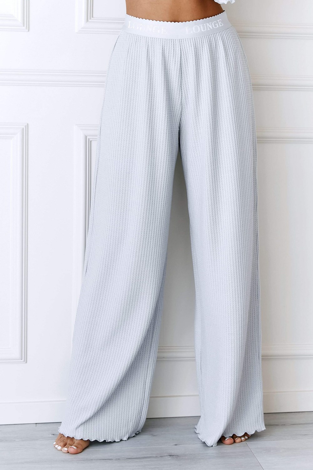 Lounge Underwear Soft Waffle Pajama Trousers Frost | LZVAKM-975