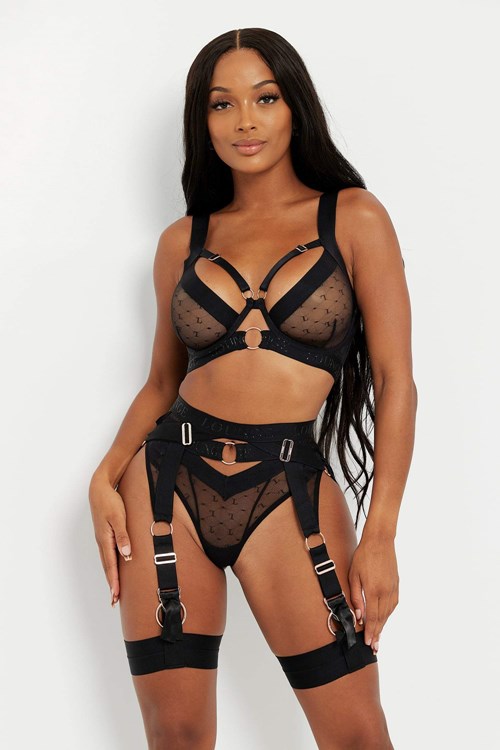 Lounge Underwear Athena Intimates Set Noir | WGNOLX-156