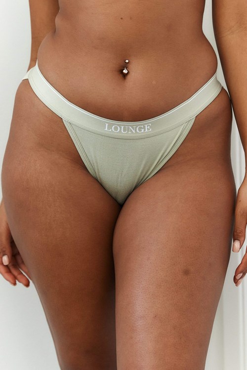 Lounge Underwear Bamboo Minimal Triangle Briefs Vert Olive | UARLCH-438