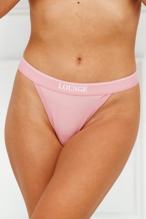 Lounge Underwear Bamboo Minimal Triangle Lanières Rose | UXBKPQ-529